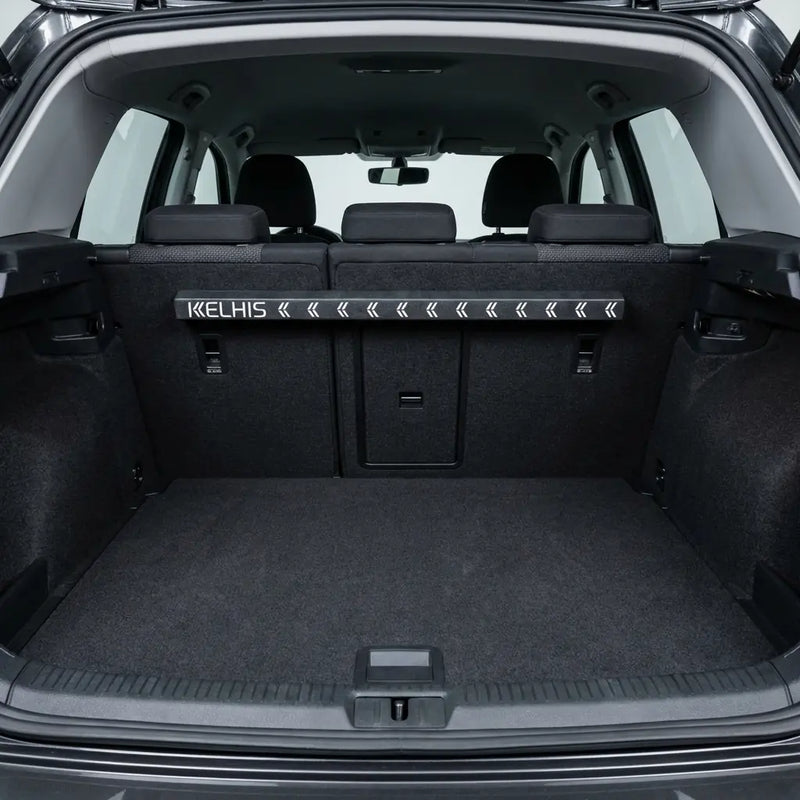 FlexiStick lying flat flush against the trunk wall saving space